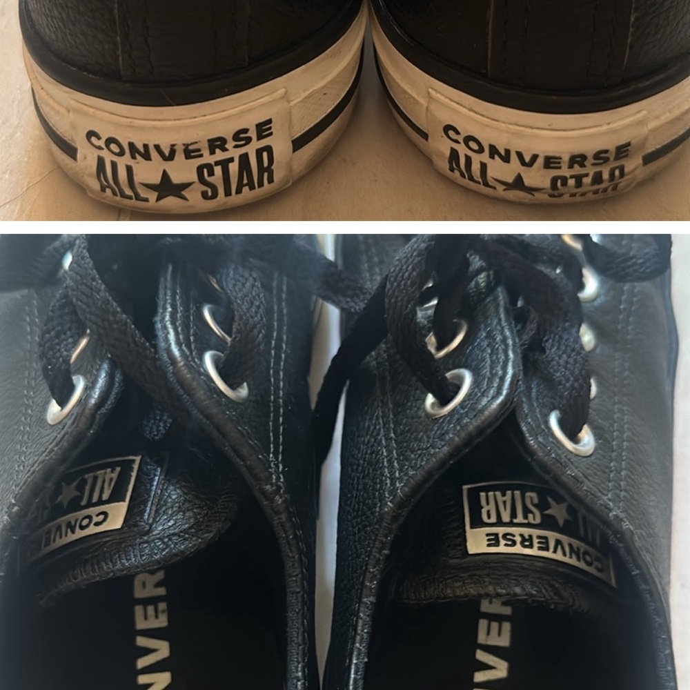 Chuck Taylor All Star Leather Low Tops - Rare Worn Only 1x!